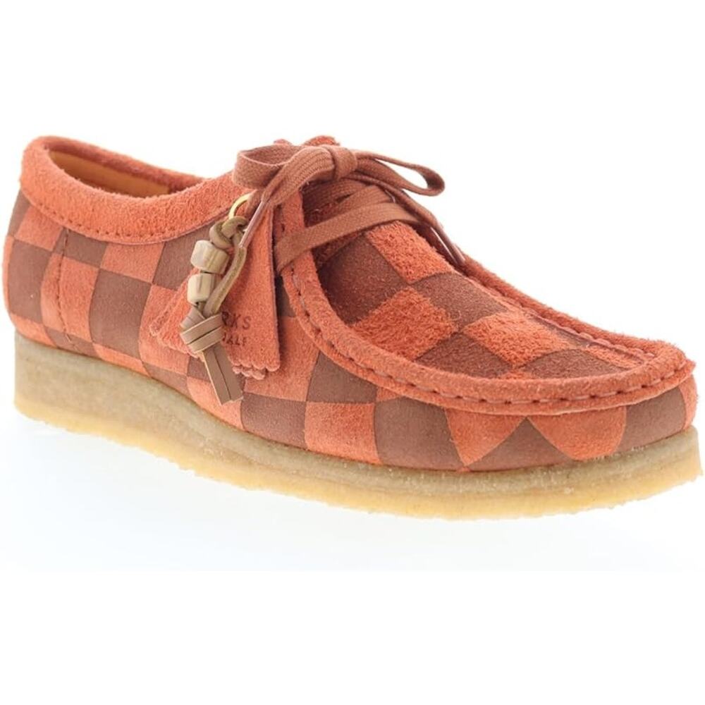 NWT Women’s Clarks Originals Wallabee Shoes Orange Interest Size 9